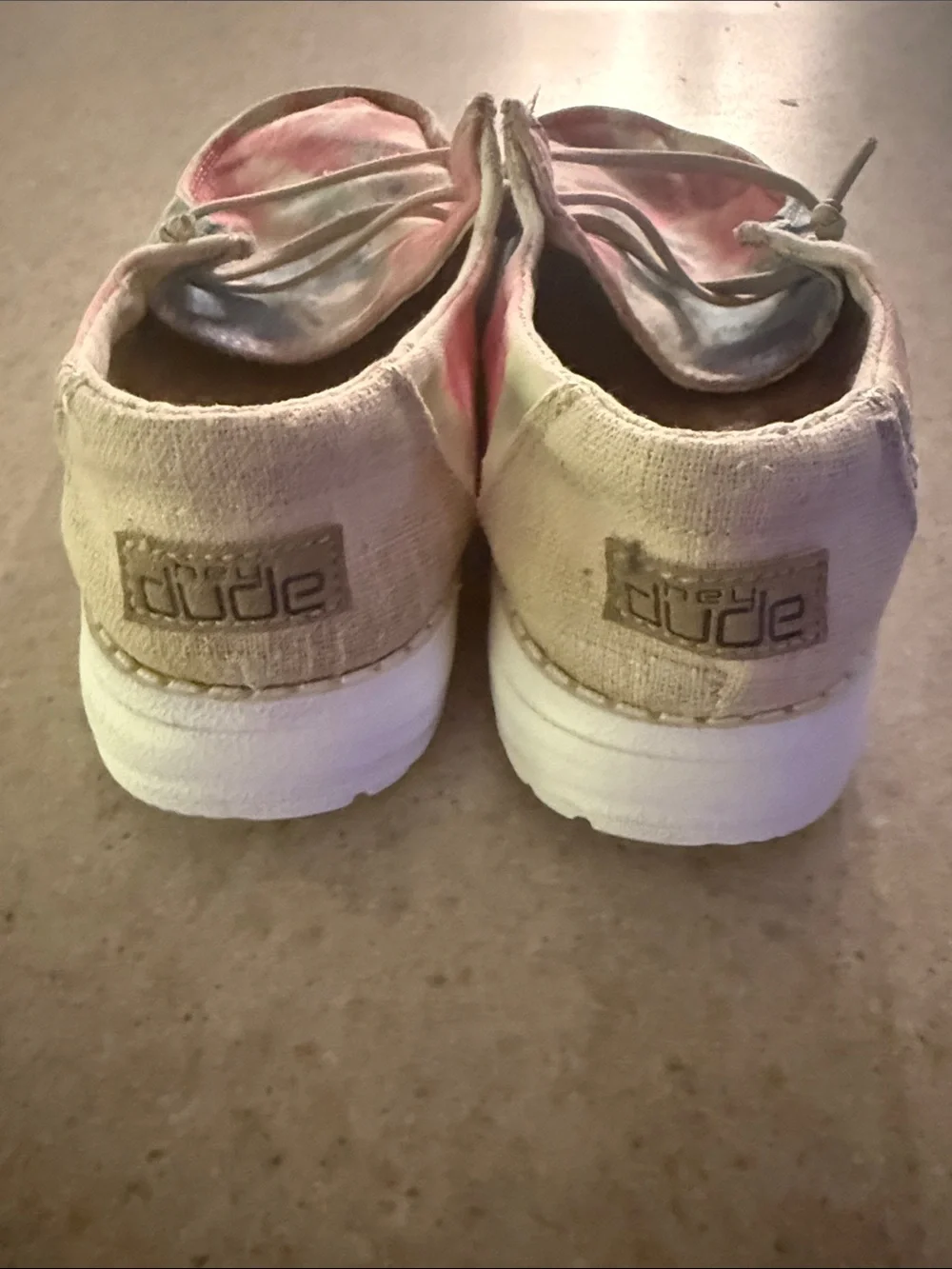 Hey Dude Kids Tie-Dye Slip-Ons in Pink & Blue